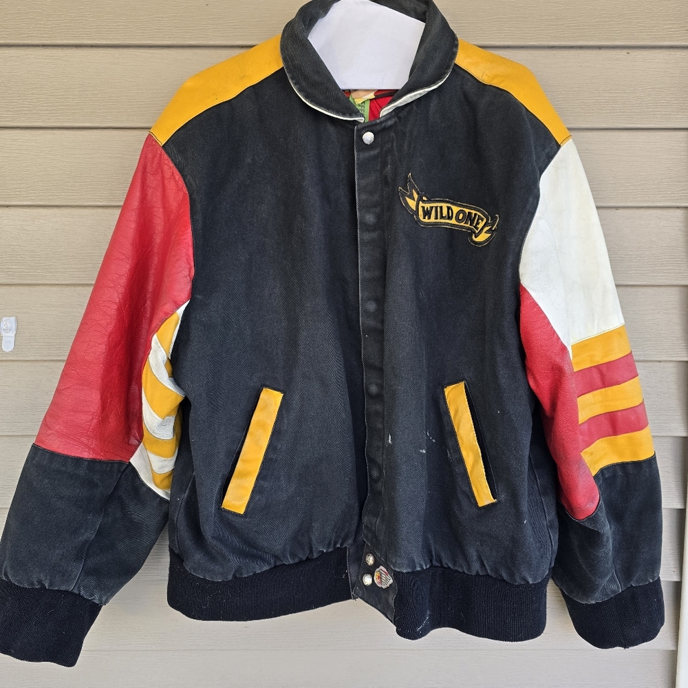 Vintage Jeff Hamilton XL Mickey Mouse Wild One Leather Jacket